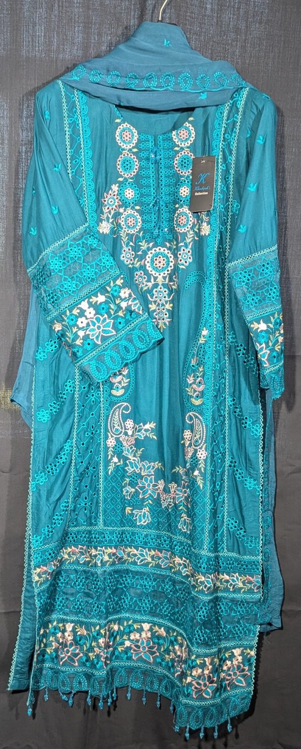 TEAL 3 Piece Lawn Stitched Embroidered
