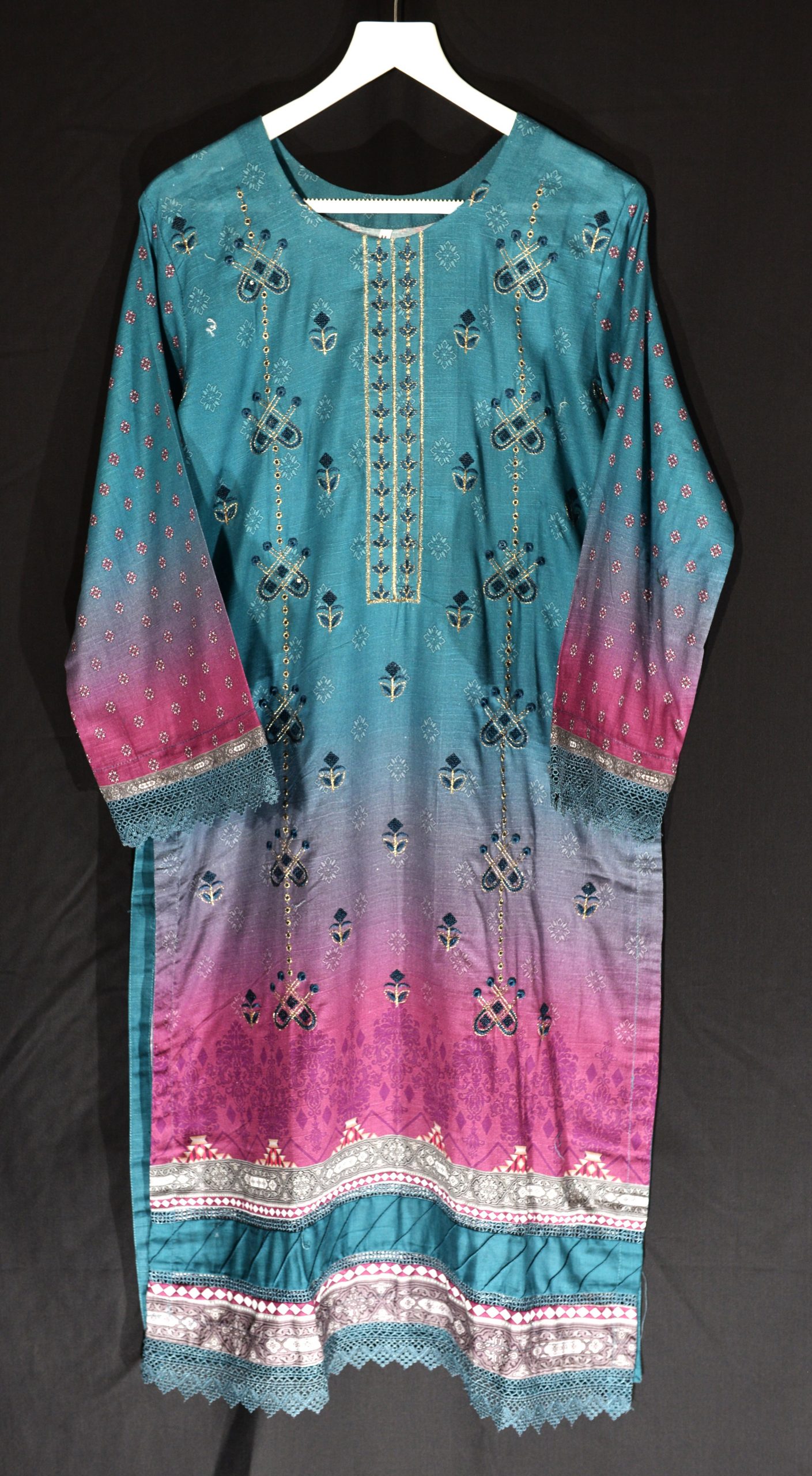 TEAL 3 Piece (Linen Stitched Embroidered)